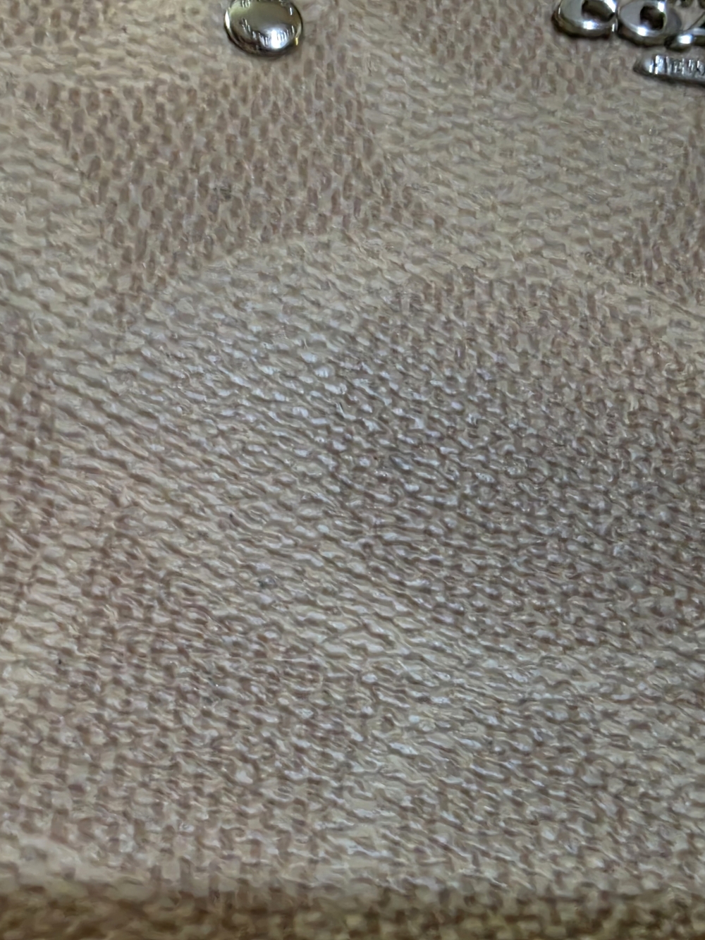 Coach Pebbled Leather Logo Satchel in Light Beige - Picture 3 of 10